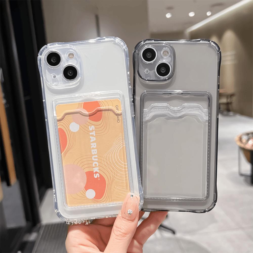 Phone Cases Best - Transparent Card Bag Holder Phone Case