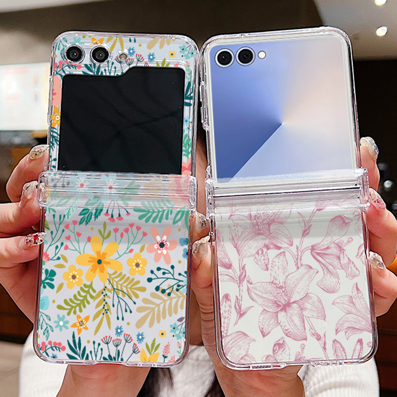 Phone Cases Z Fold 7 - Colored Flowers Print Phone Case For