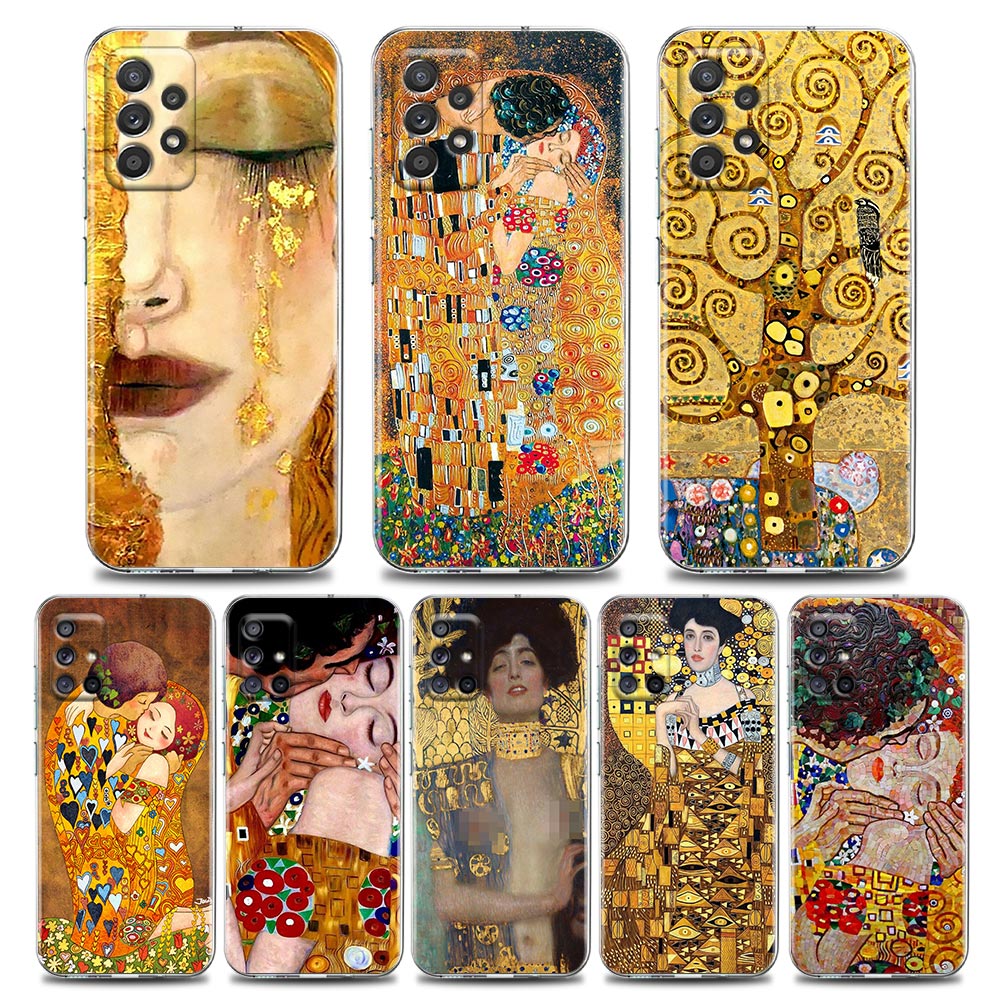 Phone Cases Burga - Kiss by Gustav Klimt Golden Freya's