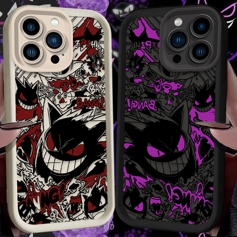 Phone Cases Anime - P-Pokemon Gengar Graffiti Phone Case for