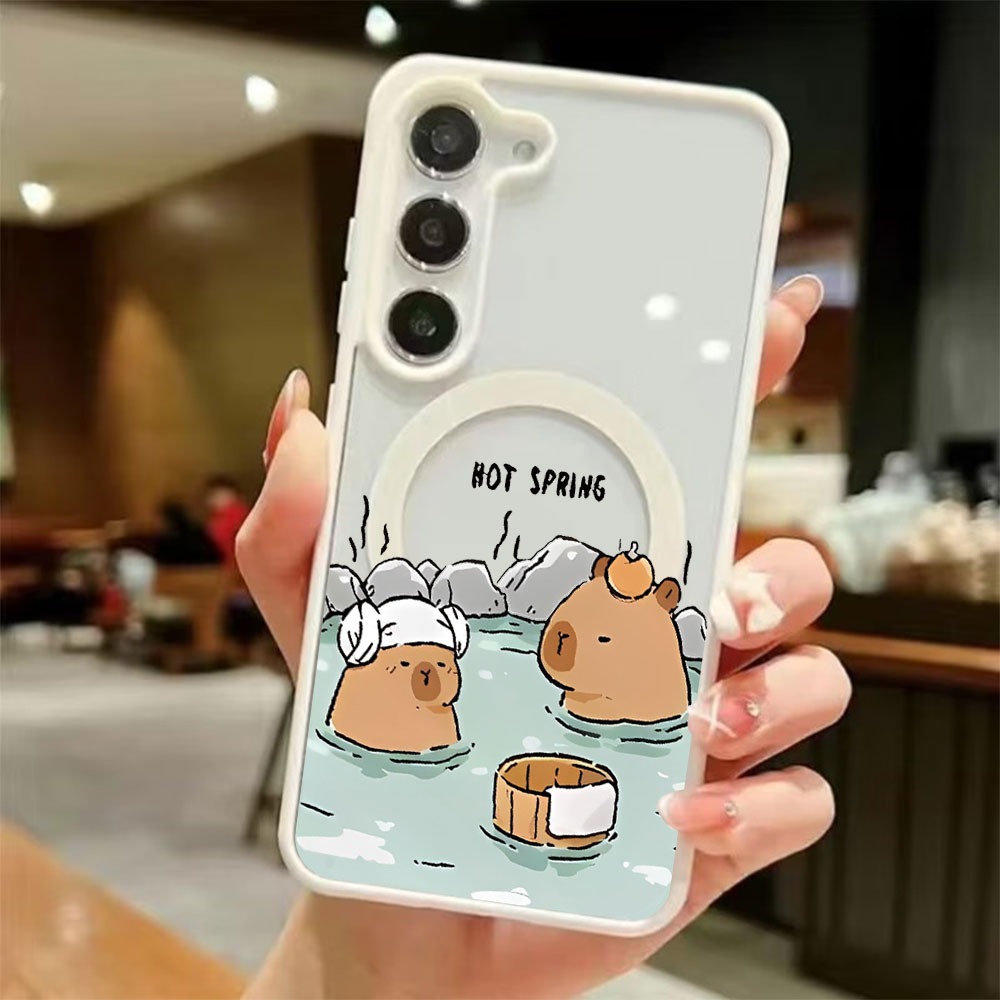 Phone Cases Galaxy S25 - Color Transparent Magnetic Phone Case For