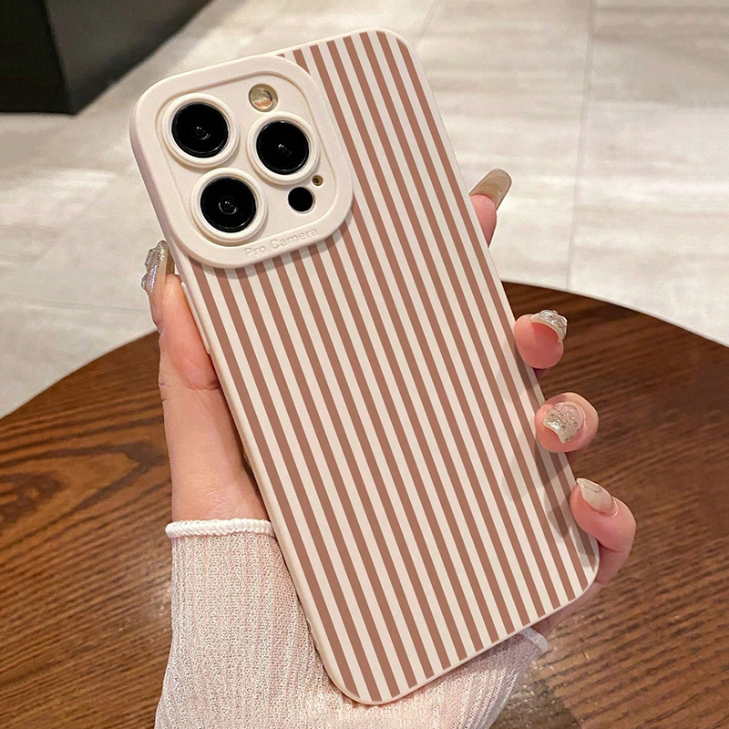 Phone Cases 13 - Pink Striped Painted Anti-Drop Phone Case
