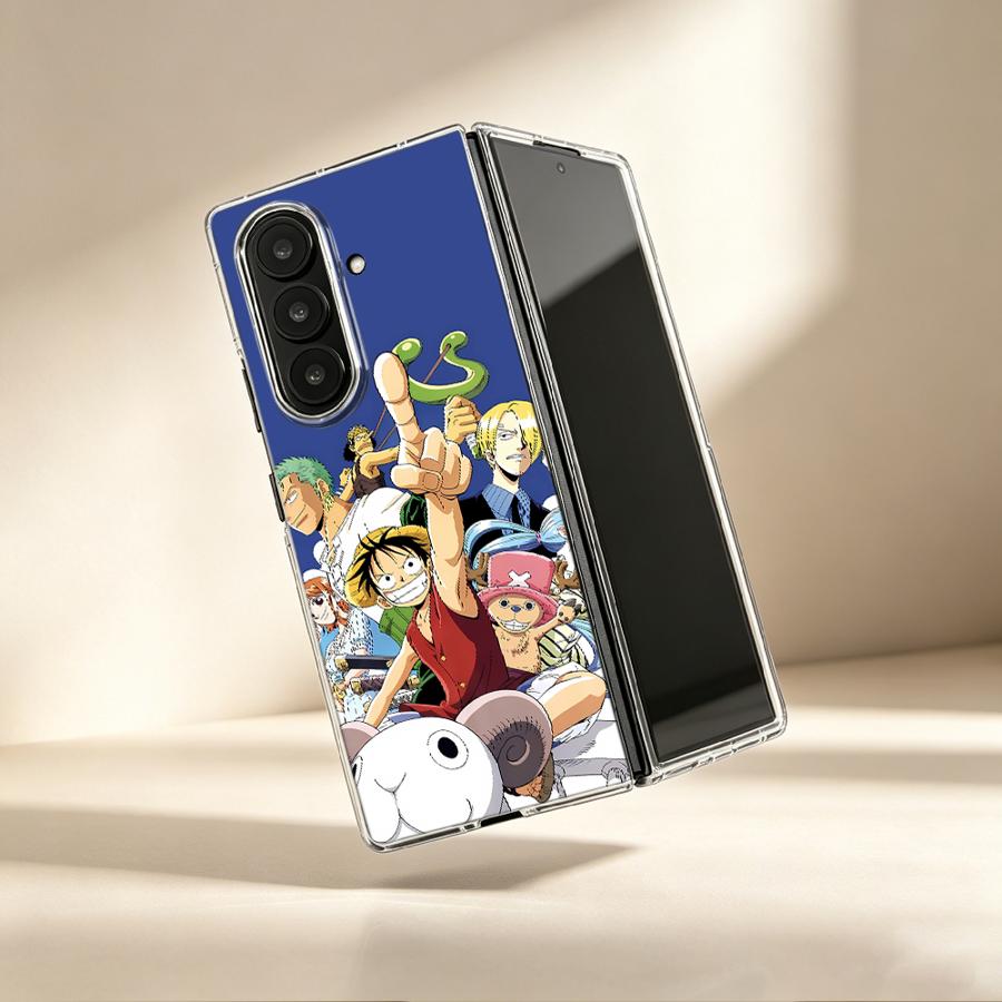 Phone Cases Z Fold 7 - Anime Monkey D Luffy Transparent Soft