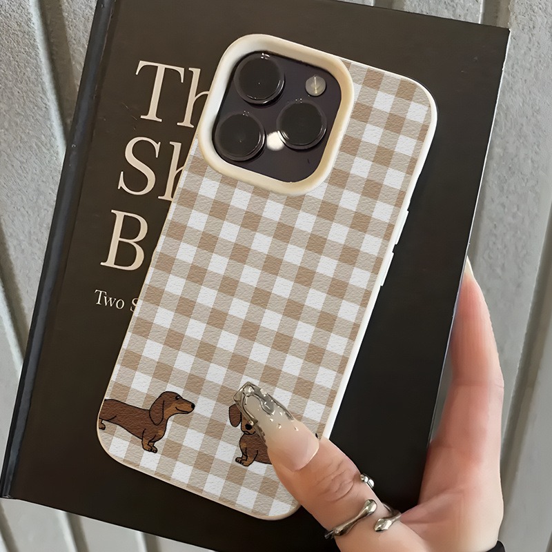 A Plaid Dachshund Print Lychee - Phone Cases You Can Design review and price