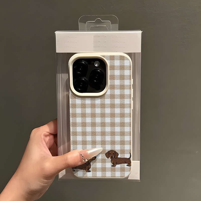 A Plaid Dachshund Print Lychee - Phone Cases You Can Design review and price