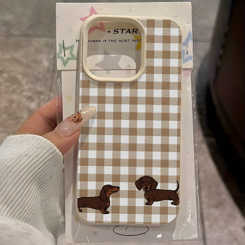 A Plaid Dachshund Print Lychee - Phone Cases You Can Design review and price