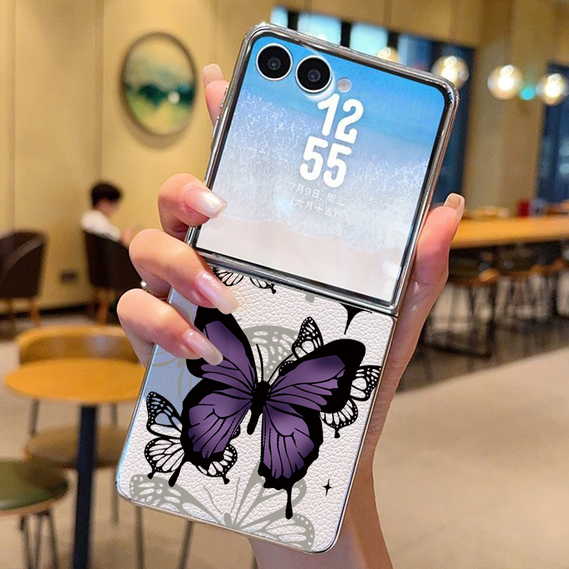 Purple Butterfly PU Leather Ph - Phone Cases Z Fold 7 review and price