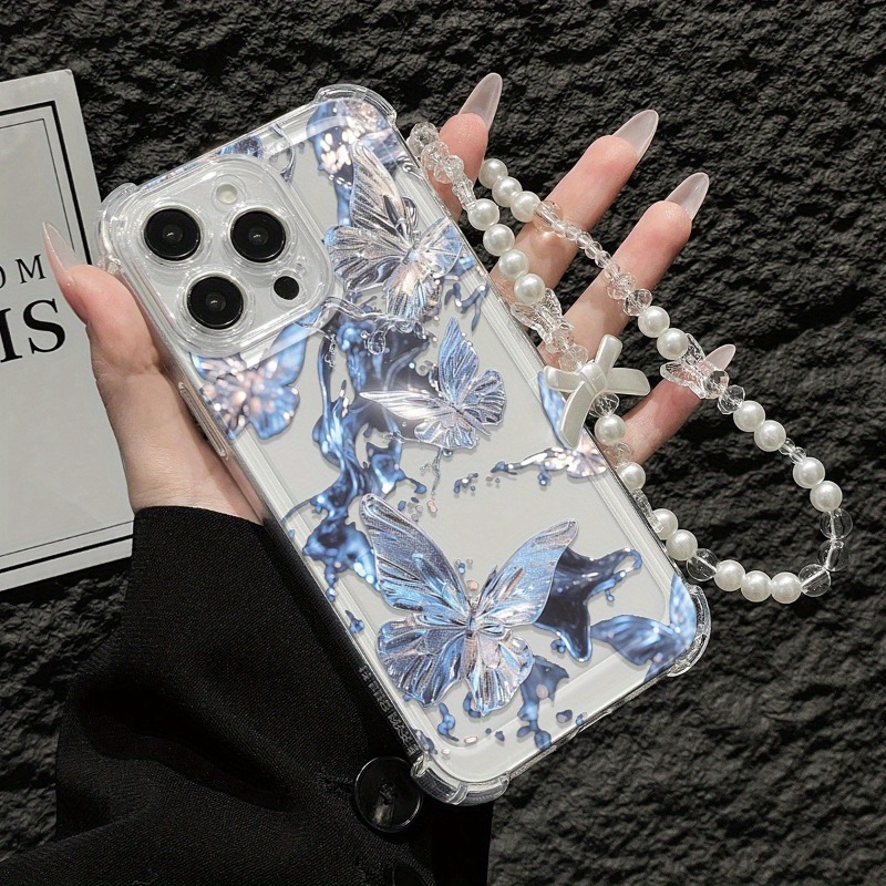 Blue Butterfly Transparent Pho - Phone Cases Best review and price