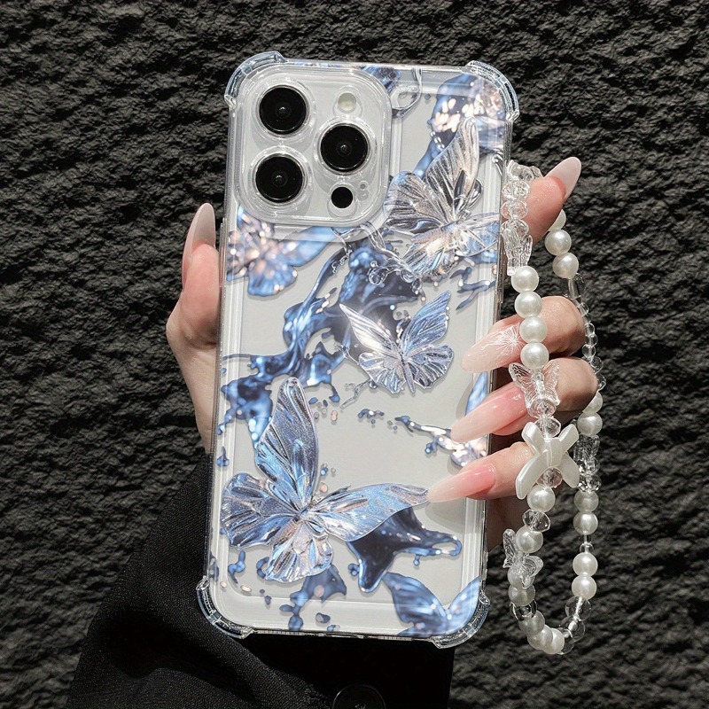 Blue Butterfly Transparent Pho - Phone Cases Best review and price