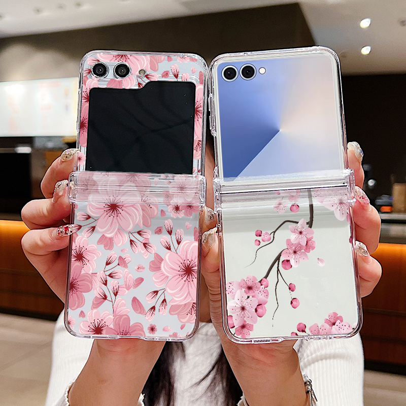 Pink Flower Printed Phone Case - Phone Cases Z Fold 7 review and price