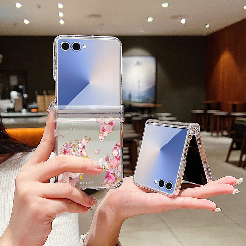 Pink Flower Printed Phone Case - Phone Cases Z Fold 7 review and price