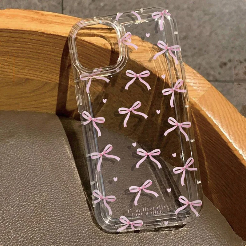 Cute Pink Heart Bow Phone Case - Phone Cases Dior review and price