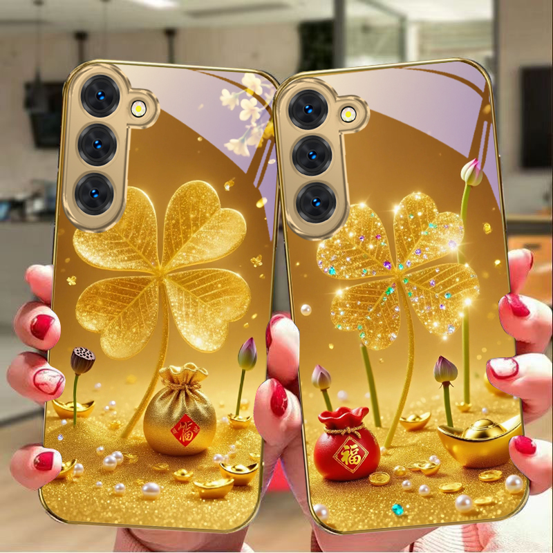 A huge golden clover For Samsu - Phone Cases Galaxy S25 review and price