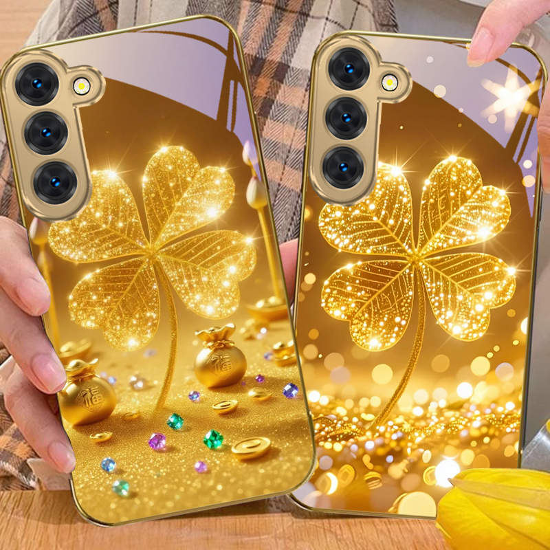 A huge golden clover For Samsu - Phone Cases Galaxy S25 review and price