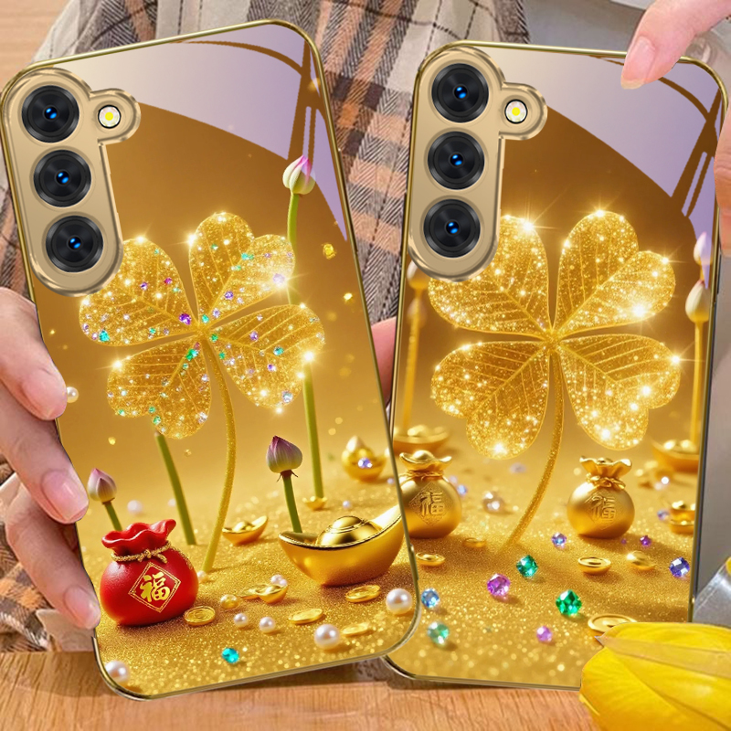 A huge golden clover For Samsu - Phone Cases Galaxy S25 review and price