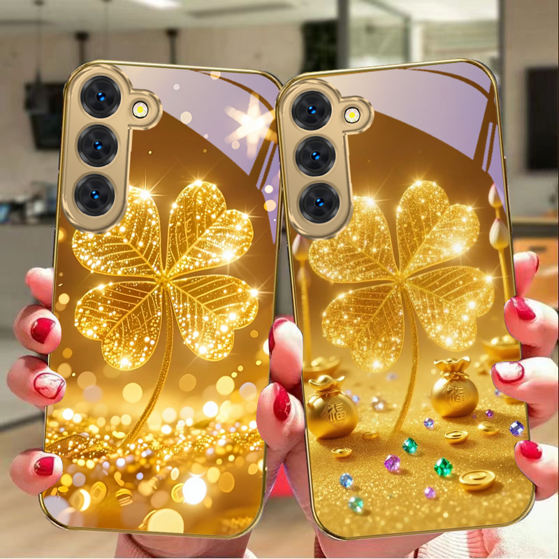 A huge golden clover For Samsu - Phone Cases Galaxy S25 review and price