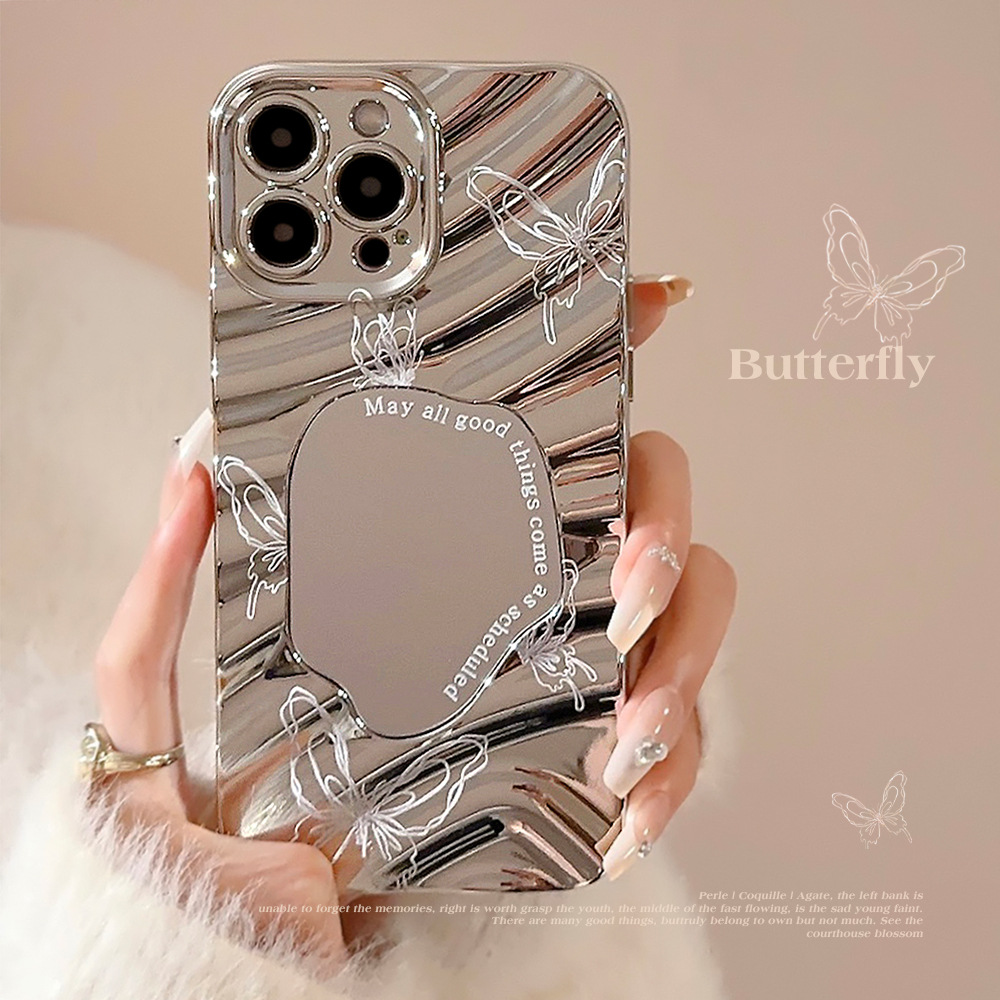 Luxury Silver Wavy Plating Mak - Phone Cases Best review and price