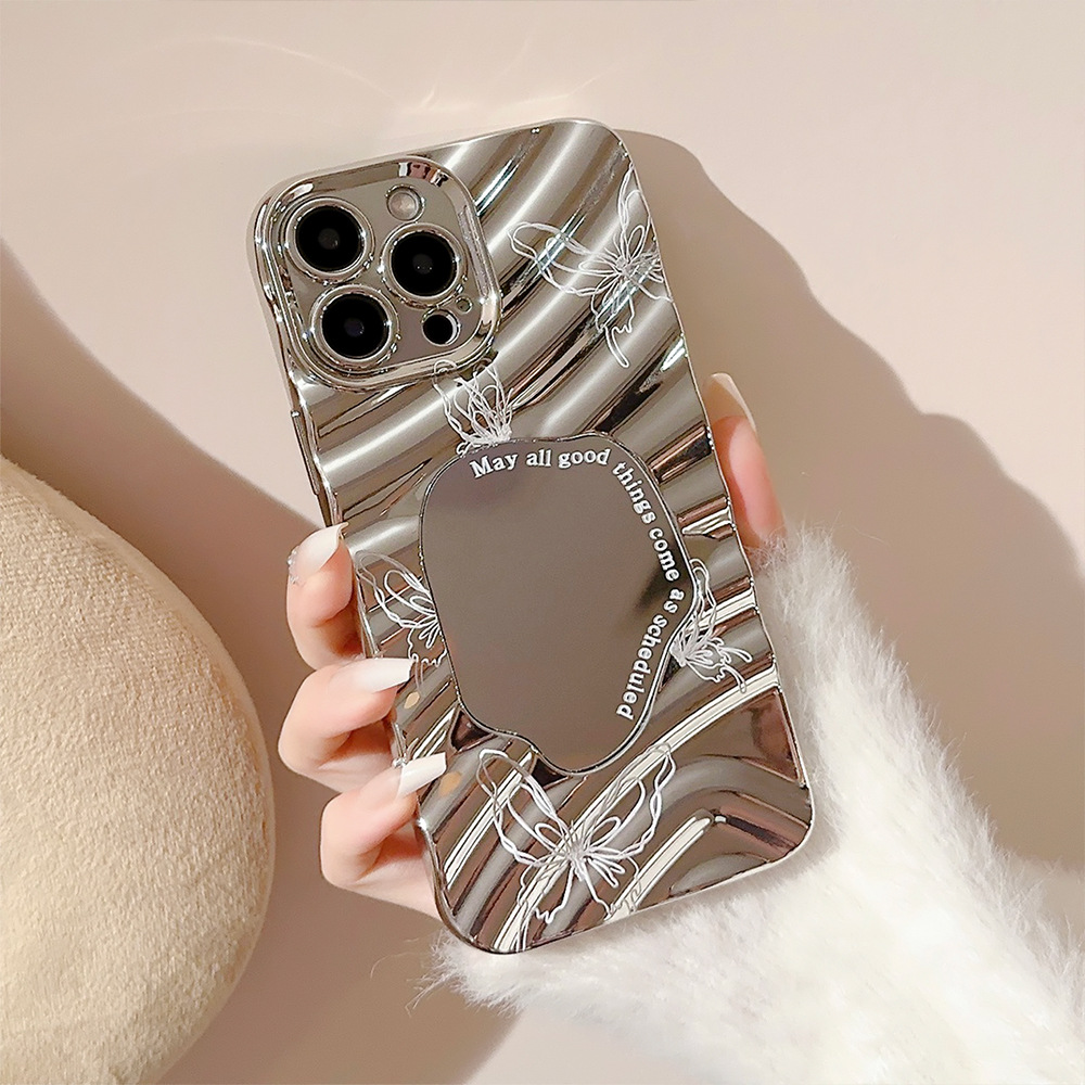 Luxury Silver Wavy Plating Mak - Phone Cases Best review and price