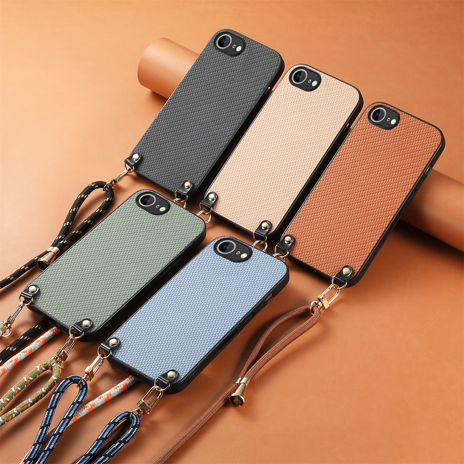 Crossbody Long Lanyard Carbon  - Phone Cases That Fit Iphone 16E review and price