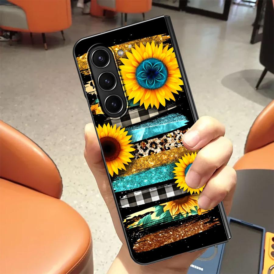 Zebra Striped Sunflower Back P - Phone Cases Z Fold 7 review and price