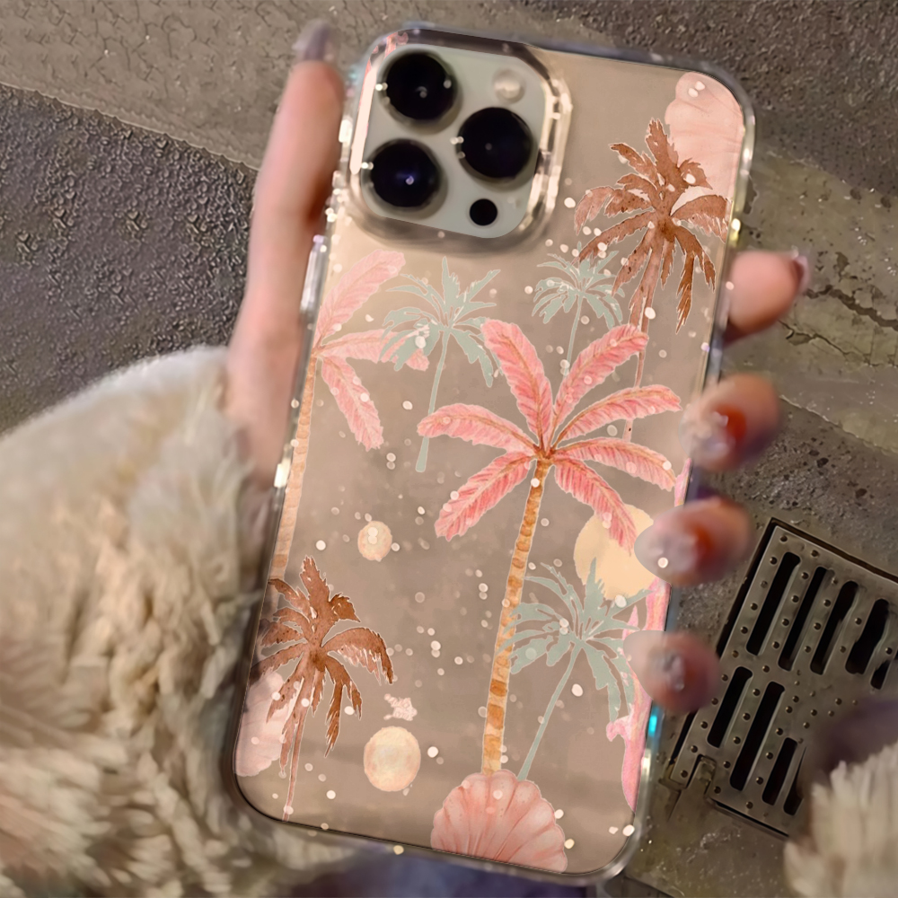 Beach coconut trees Clear Glit - Phone Cases 13 review and price