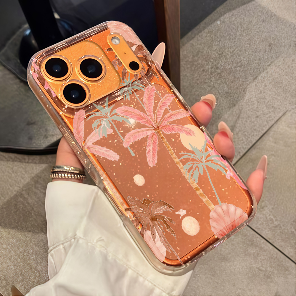 Beach coconut trees Clear Glit - Phone Cases 13 review and price