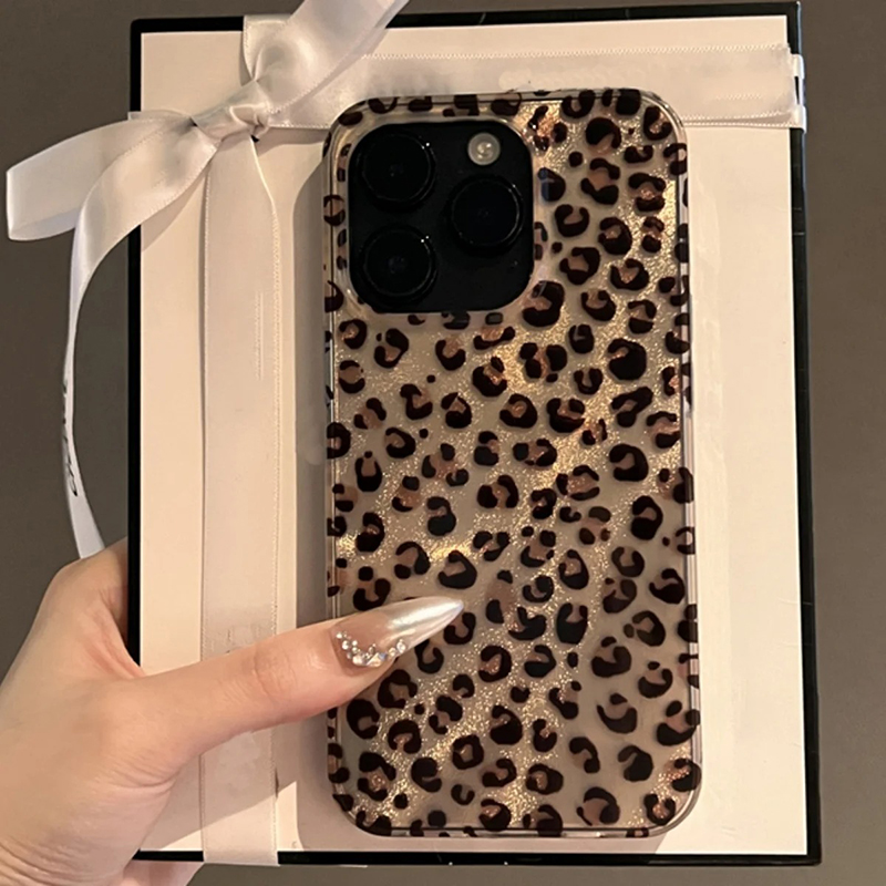 Cute Leopard Print Clear Phone - Phone Cases Dior review and price
