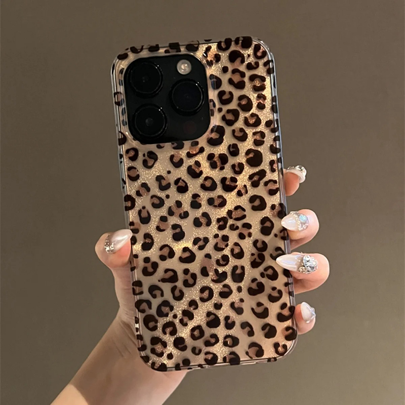 Cute Leopard Print Clear Phone - Phone Cases Dior review and price