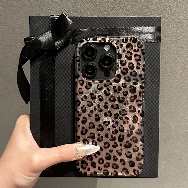 Cute Leopard Print Clear Phone - Phone Cases Dior review and price