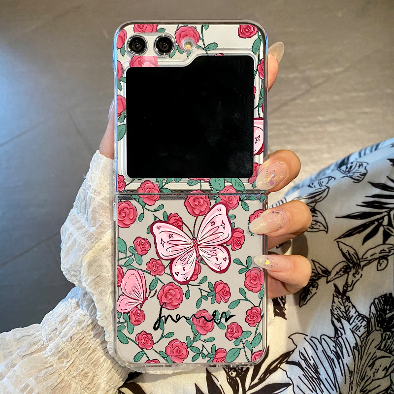 Pink Flowers Pattern Phone Cas - Phone Cases Z Fold 7 review and price