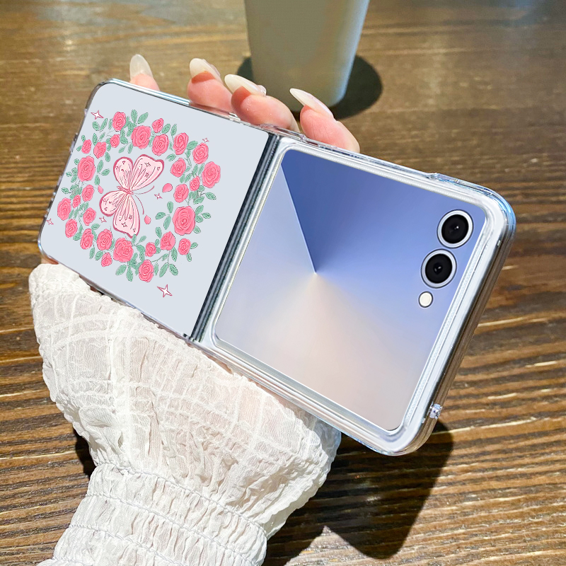 Pink Flowers Pattern Phone Cas - Phone Cases Z Fold 7 review and price