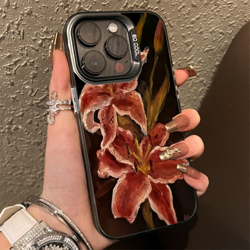 Oil Painting Lily Flower Retro - Phone Cases Art review and price