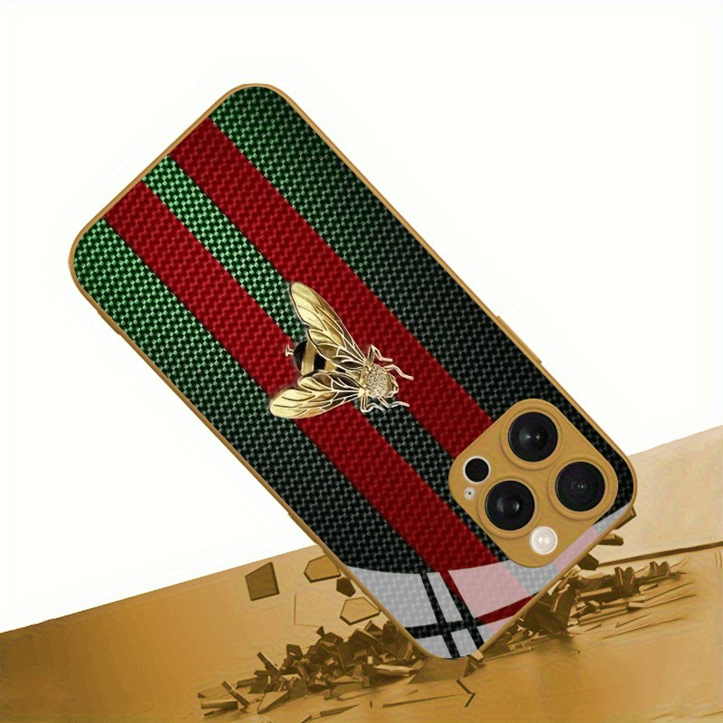 Red Green Striped Golden Bee G - Phone Cases Dior review and price