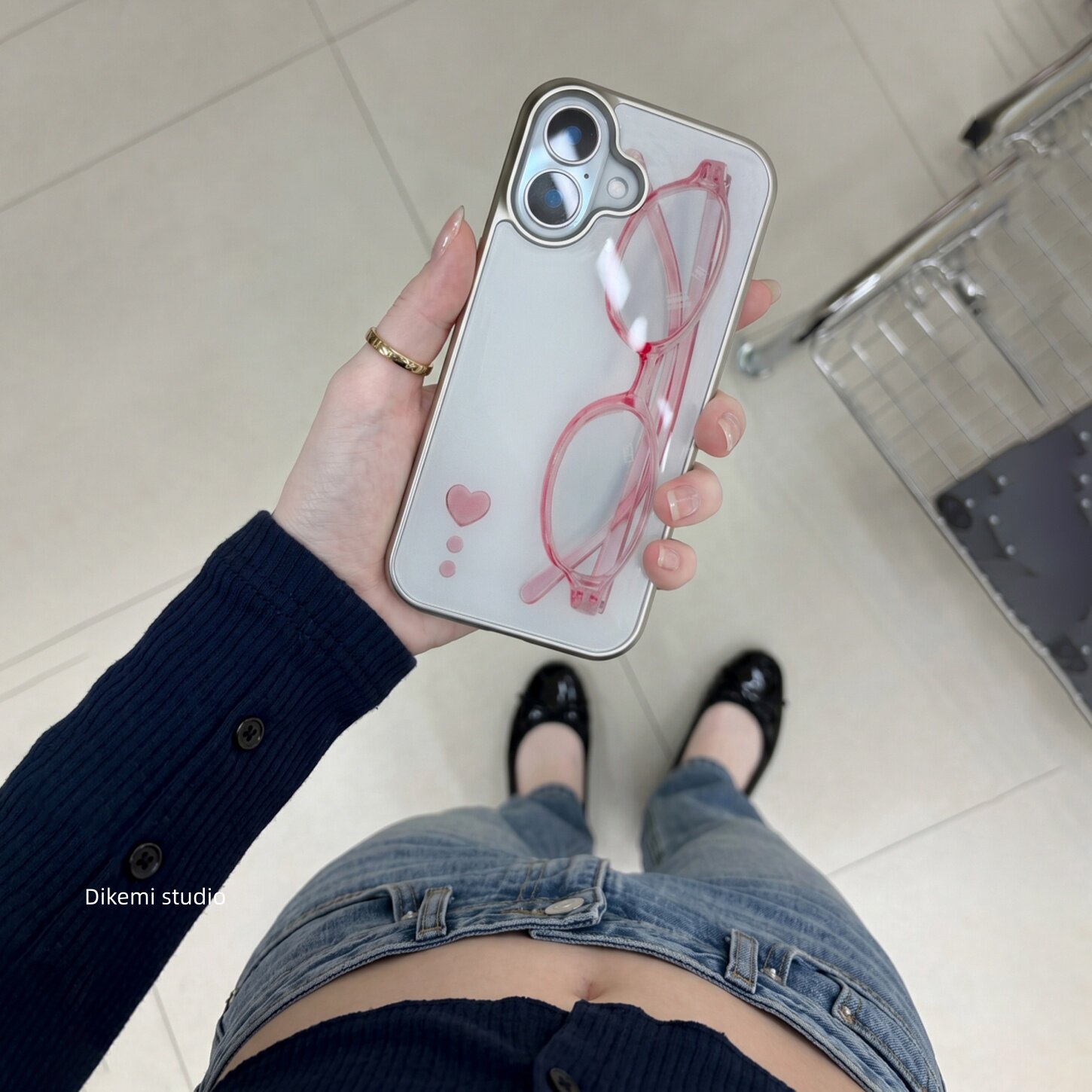 Korean ins Girl Heart Pink Gla - Phone Cases Xr Cute review and price