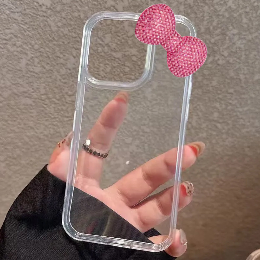 Colored 3D Bow Glitter Transpa - Phone Cases Best review and price
