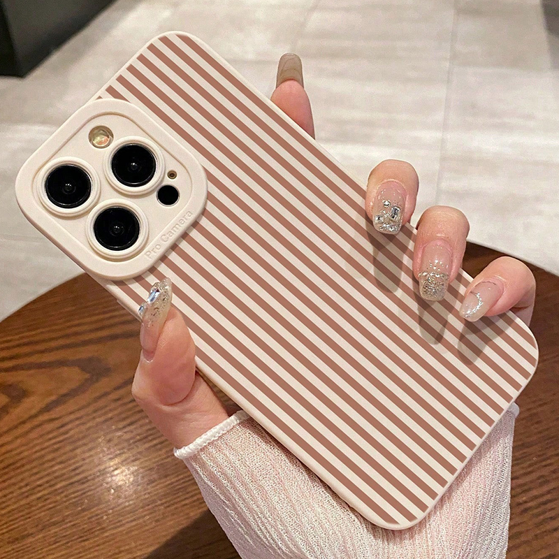 Pink Striped Painted Anti-Drop - Phone Cases 13 review and price
