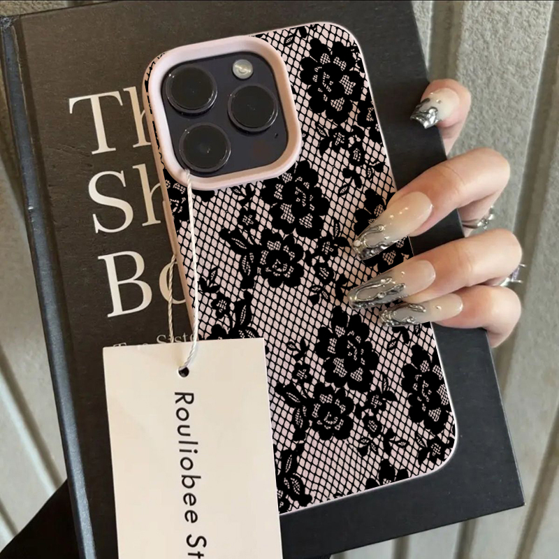 Vogue Black Lace Rose Phone Ca - Phone Cases Vogue review and price