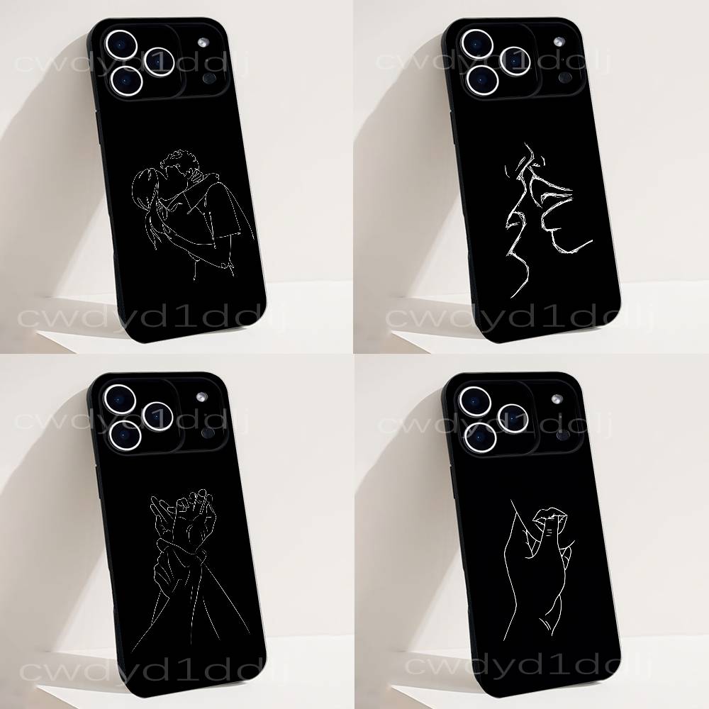 Minimalist Line Couple Hands   - Phone Cases That Fit Iphone 16E review and price